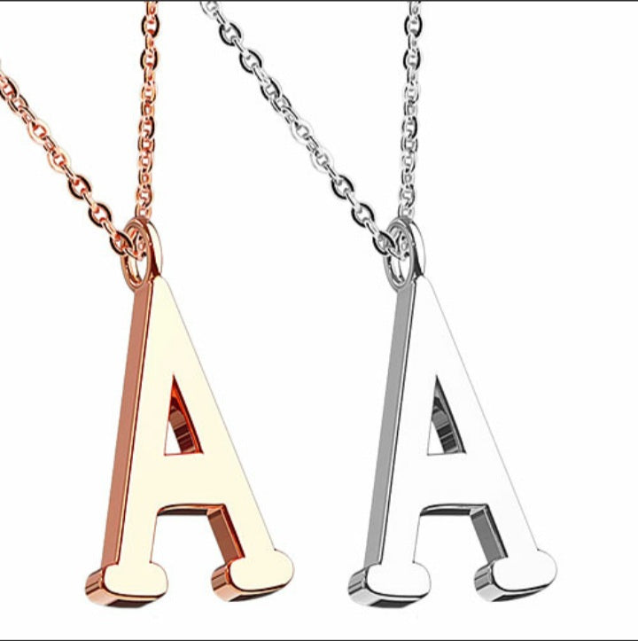 Halskette Set mit Buchstaben Anhänger Alphabet Buchstabenkette