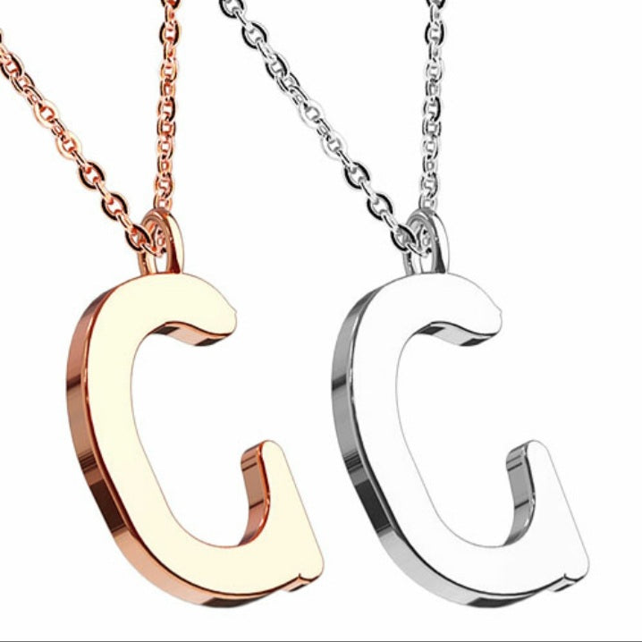 Halskette Set mit Buchstaben Anhänger Alphabet Buchstabenkette