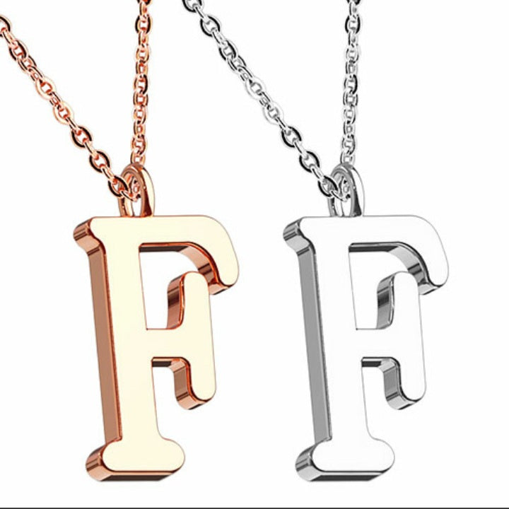 Halskette Set mit Buchstaben Anhänger Alphabet Buchstabenkette