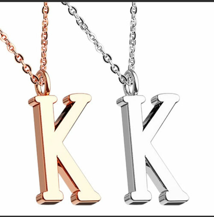 Halskette Set mit Buchstaben Anhänger Alphabet Buchstabenkette
