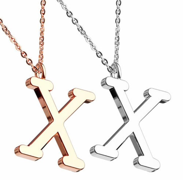 Halskette Set mit Buchstaben Anhänger Alphabet Buchstabenkette